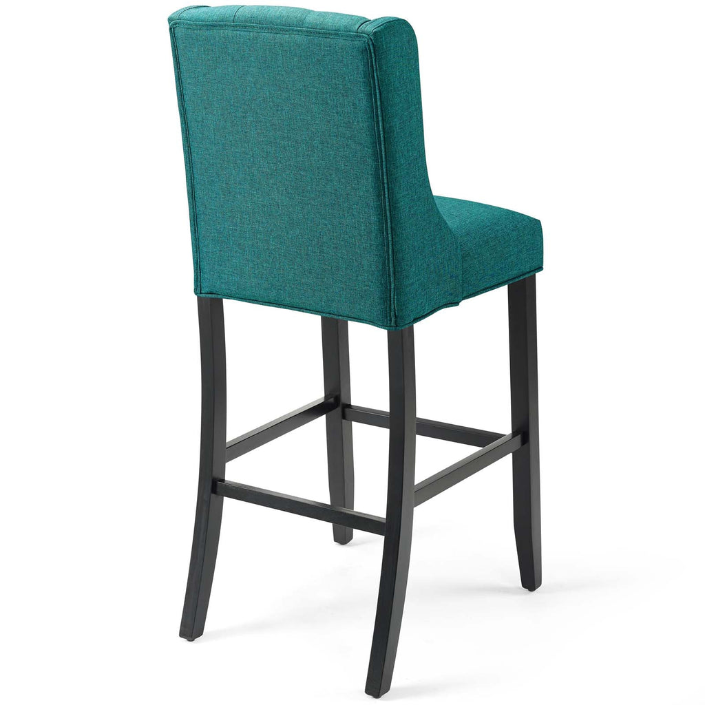 Baronet Tufted Button Upholstered Fabric Bar Stool in Teal