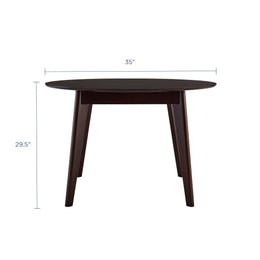 Vision 35" Round Dining Table in Cappuccino