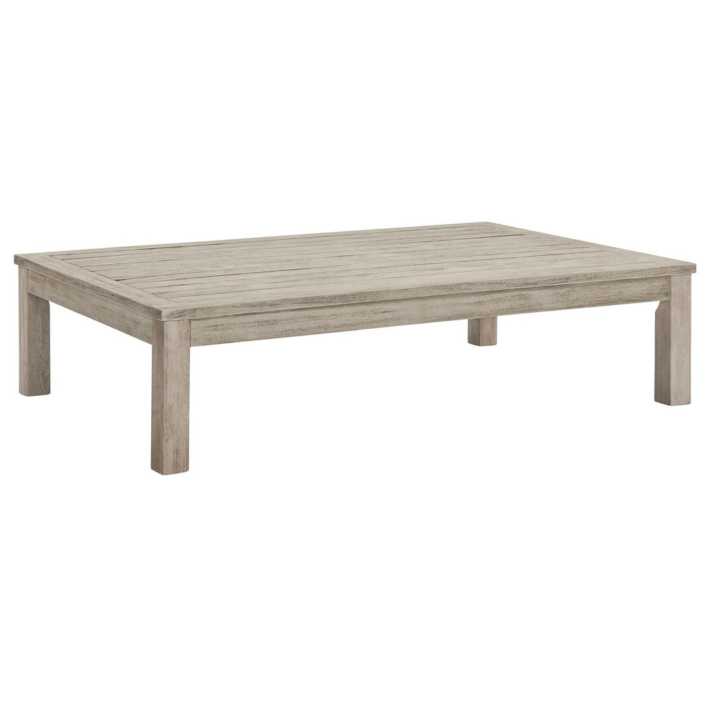 Wiscasset 3 Piece Outdoor Patio Acacia Wood Set with Coffee Table