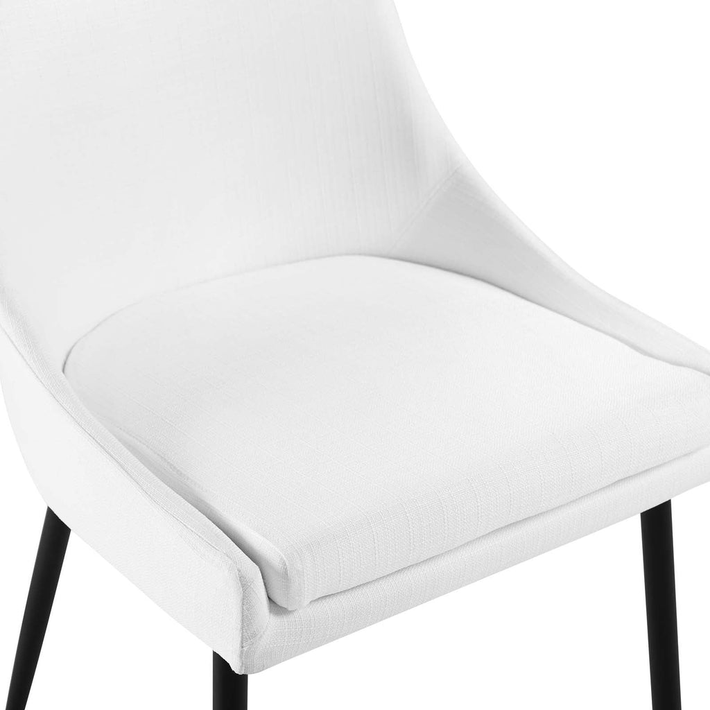 Viscount Upholstered Fabric Dining Chairs - Set of 2 in Black White
