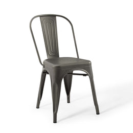 Promenade Bistro Dining Side Chair Set of 2 in Gunmetal