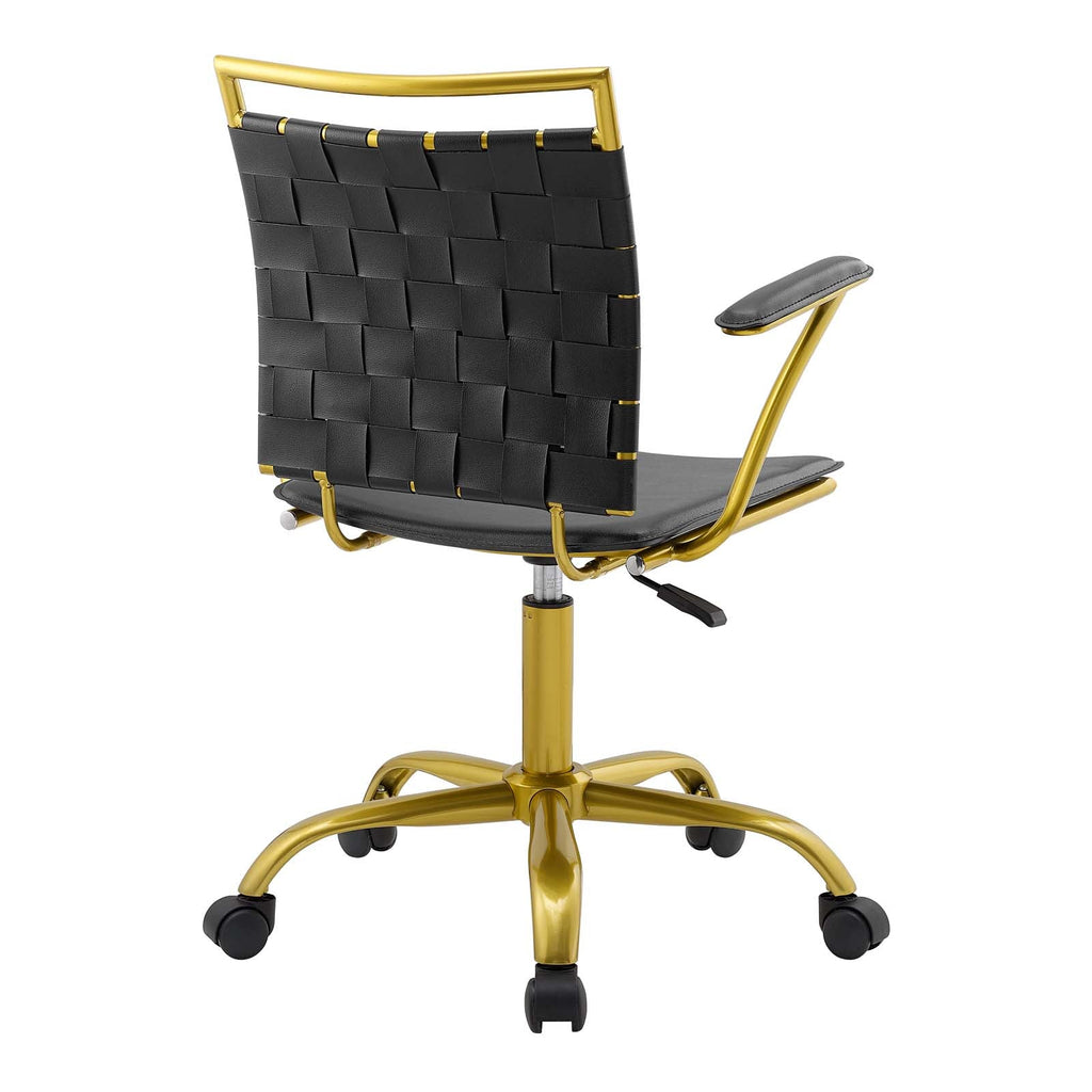 Fuse Faux Leather Office Chair in Black