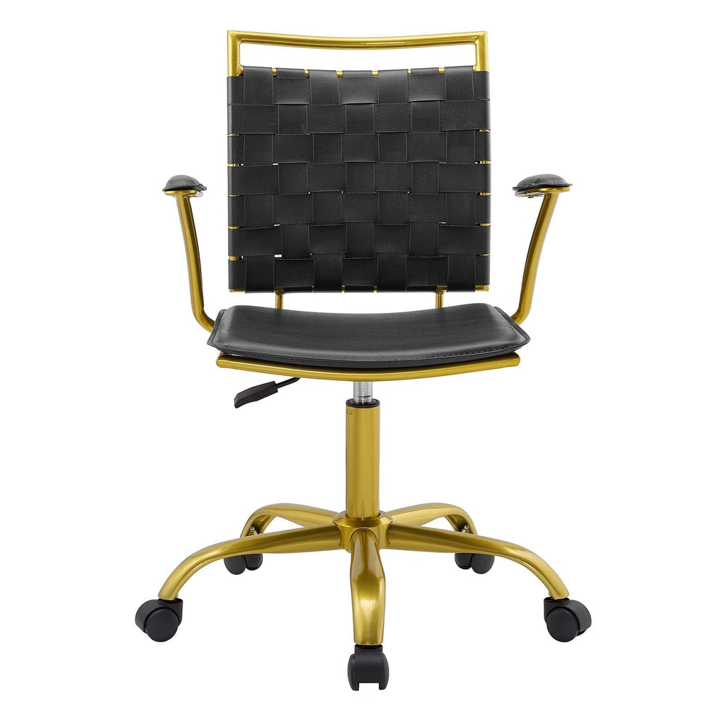 Fuse Faux Leather Office Chair in Black