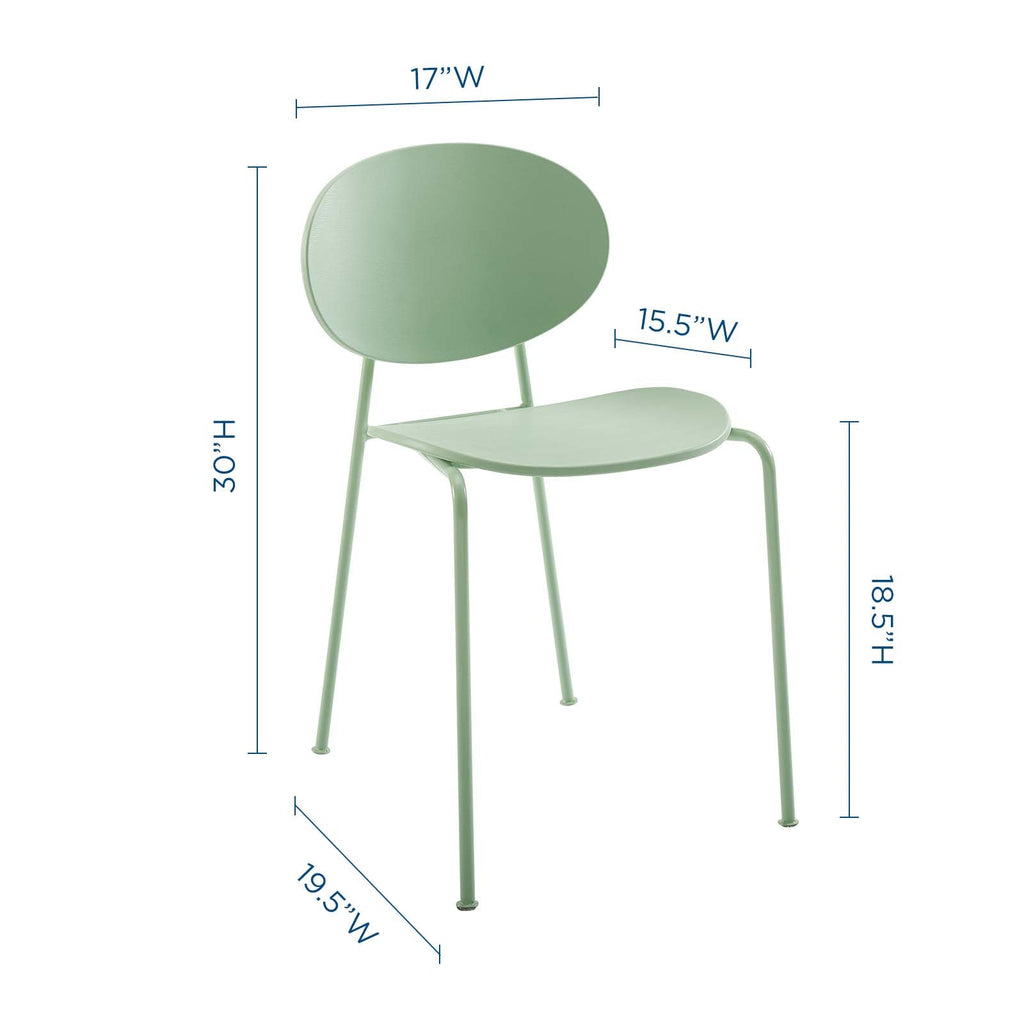 Palette Dining Side Chair Set of 2 in Green