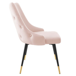 Adorn Tufted Performance Velvet Dining Side Chair in Pink