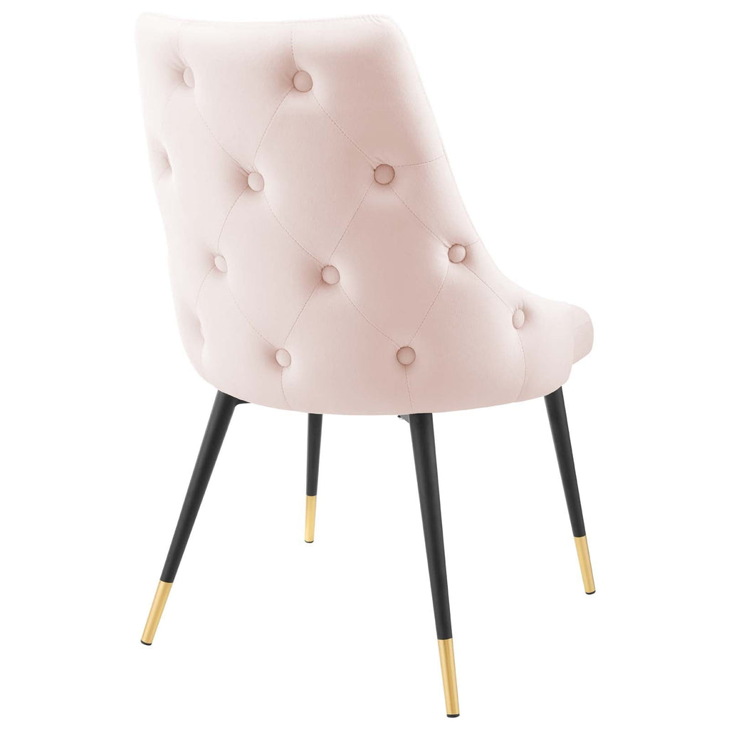 Adorn Tufted Performance Velvet Dining Side Chair in Pink