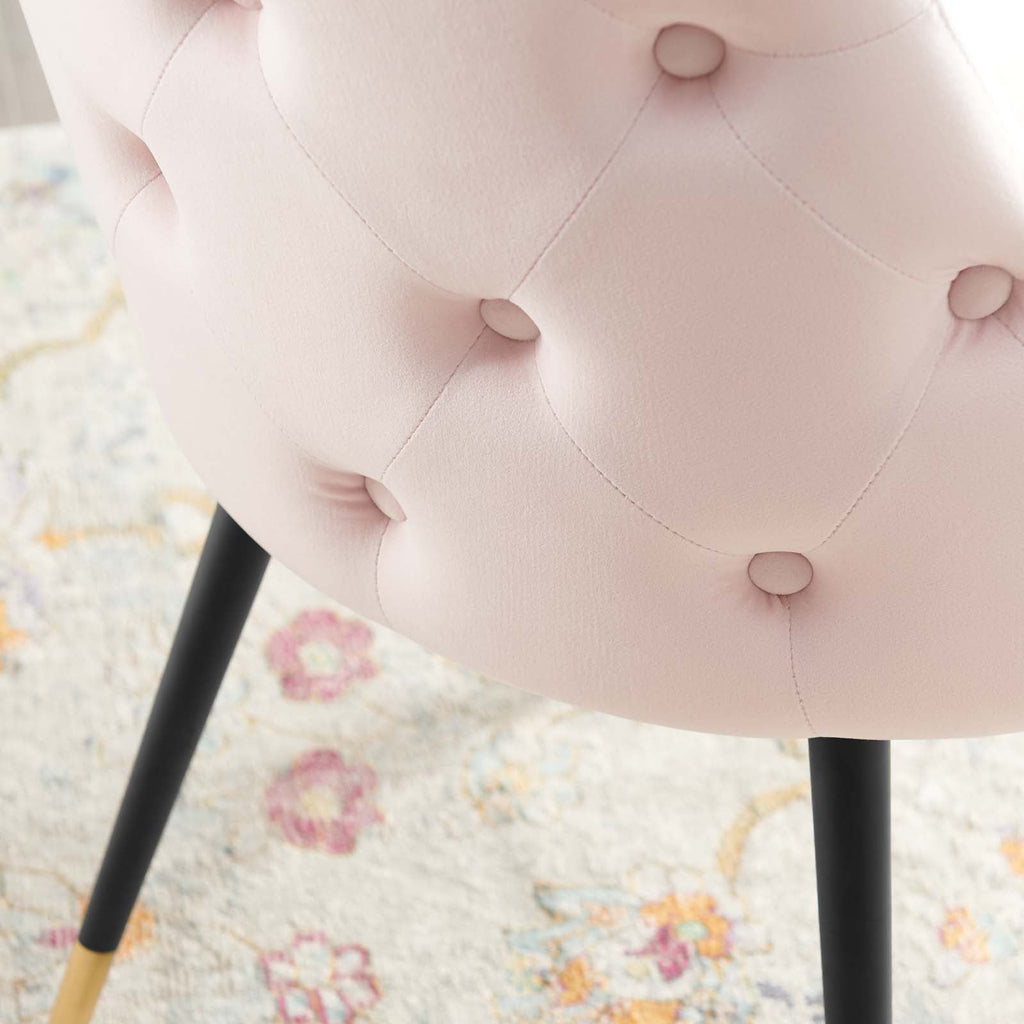 Adorn Tufted Performance Velvet Dining Side Chair in Pink