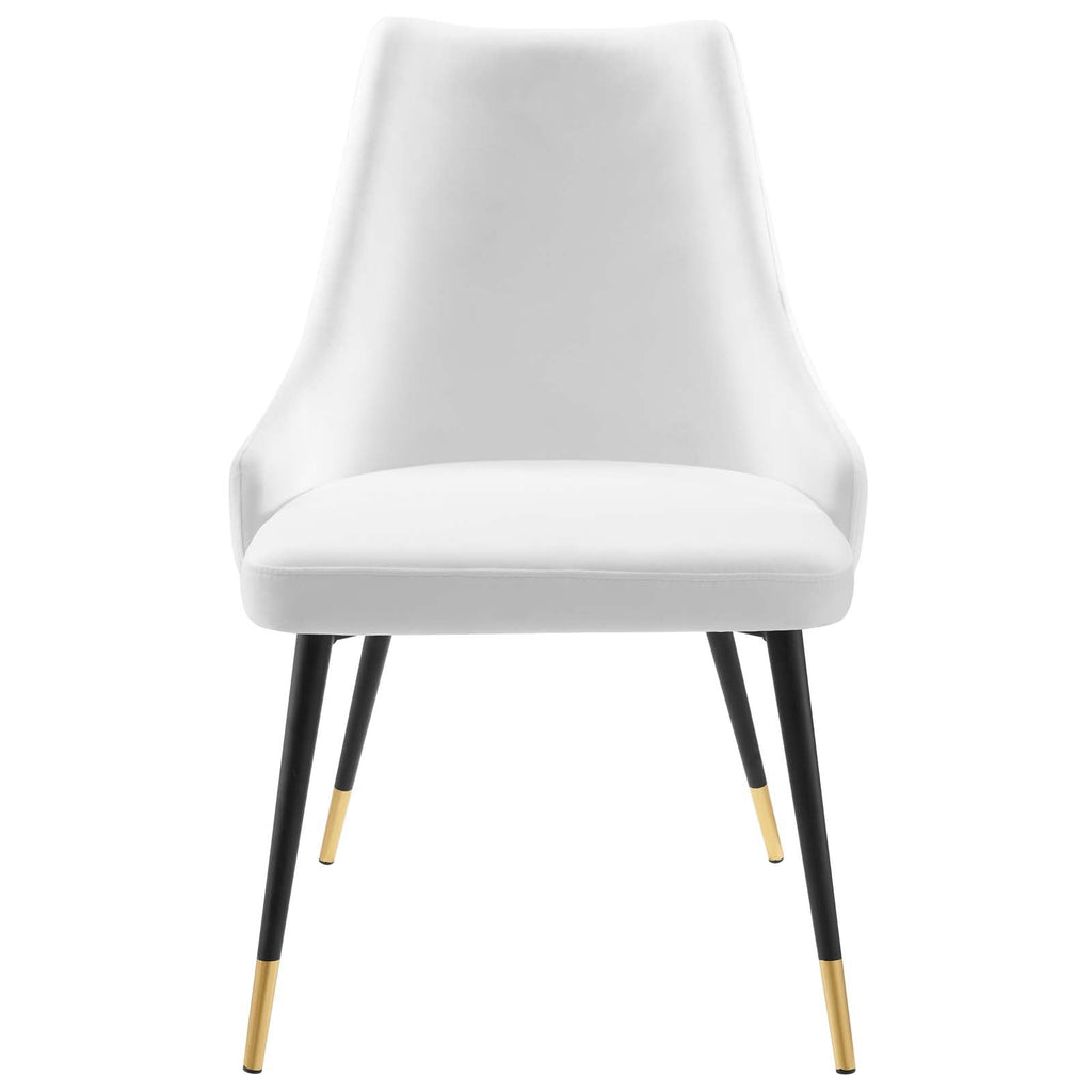 Adorn Tufted Performance Velvet Dining Side Chair in White