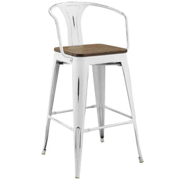 Promenade Bar Stool Set of 2 in White-2