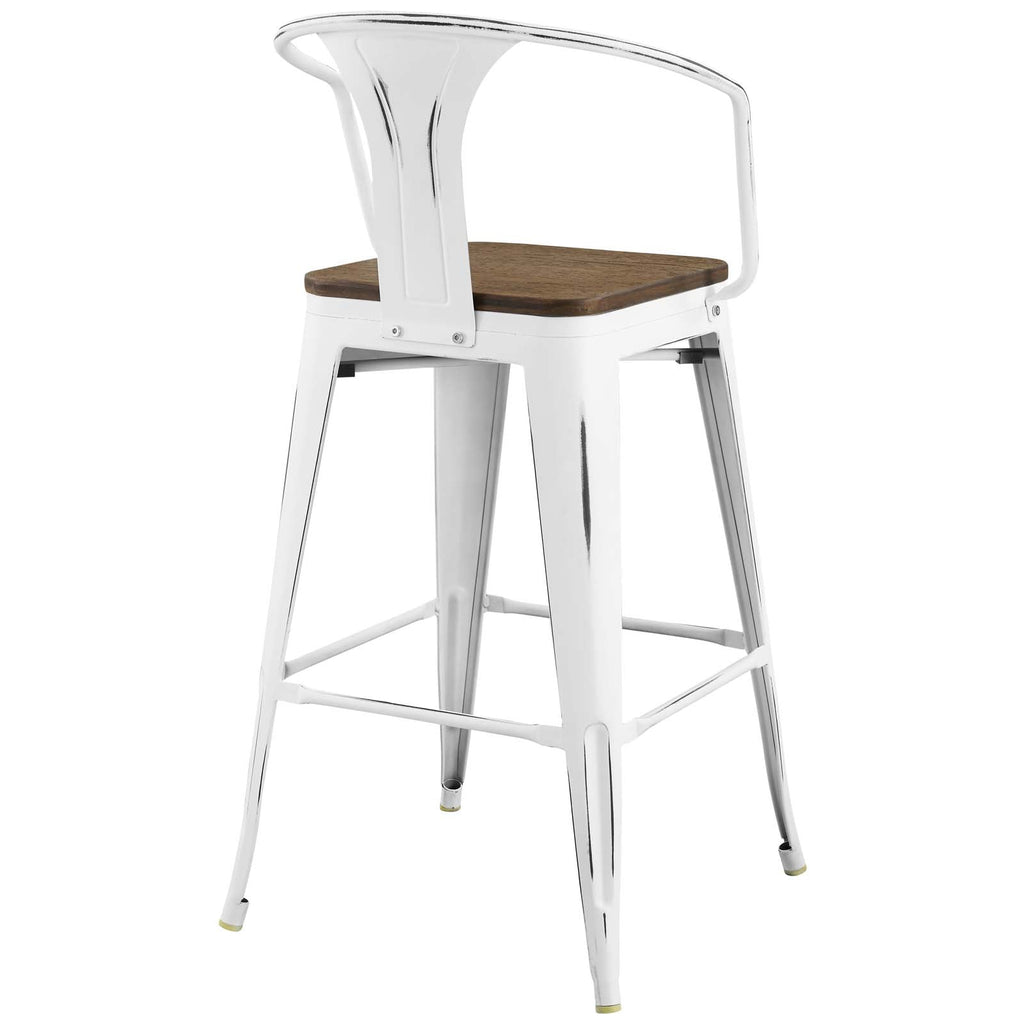 Promenade Bar Stool Set of 4 in White-2