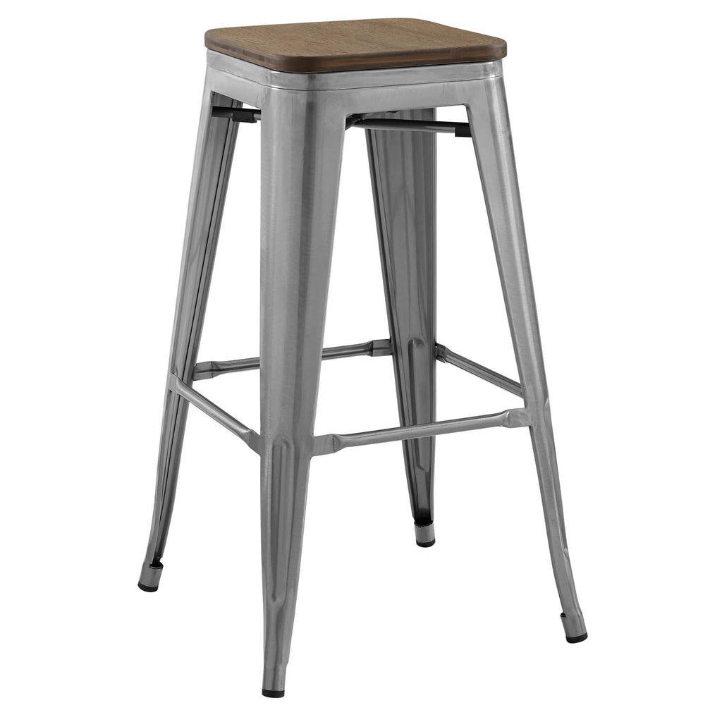 Promenade Bar Stool Set of 2 in Gunmetal-1