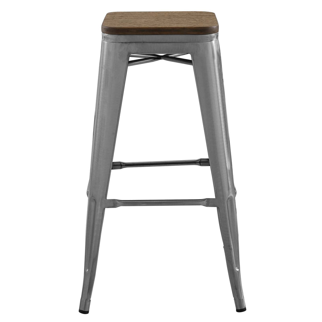 Promenade Bar Stool Set of 2 in Gunmetal-1