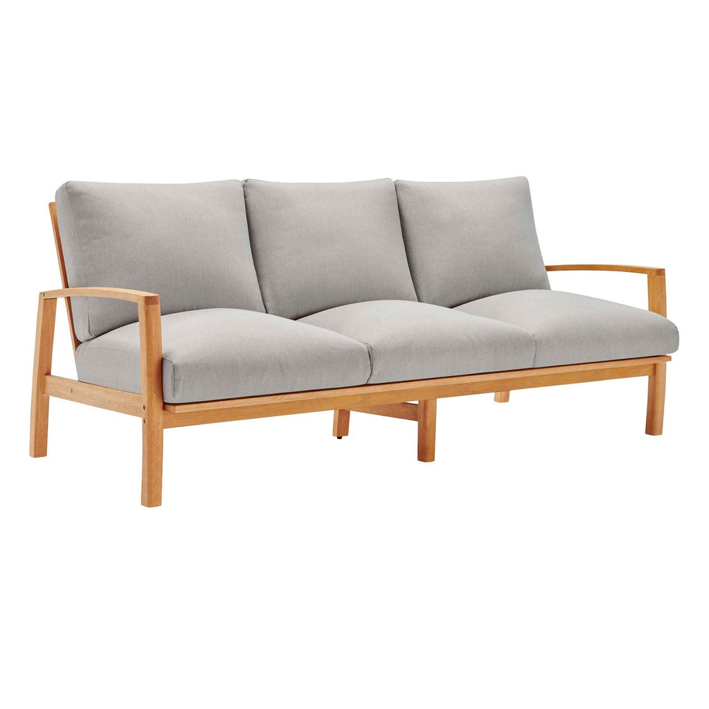 Orlean Outdoor Patio Eucalyptus Wood Sofa and Loveseat Set