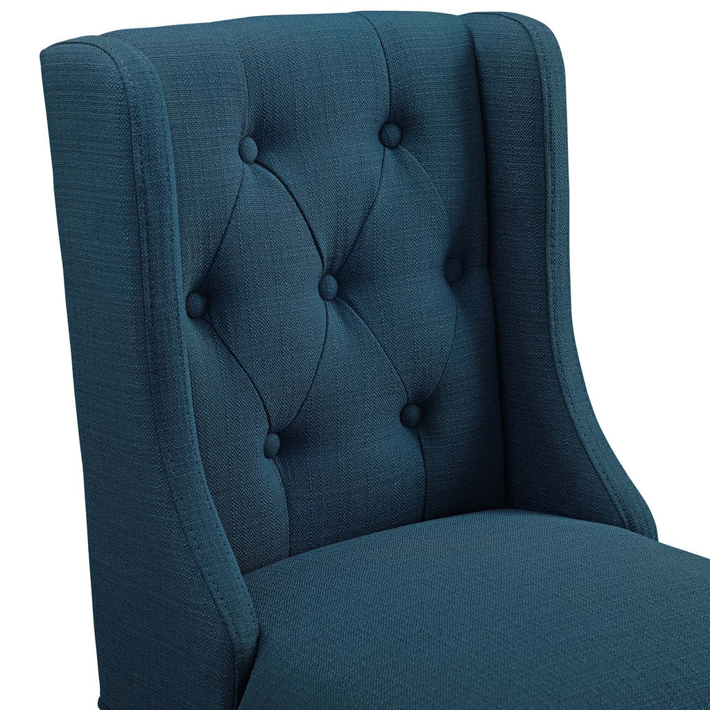 Baronet Bar Stool Upholstered Fabric Set of 2 in Azure