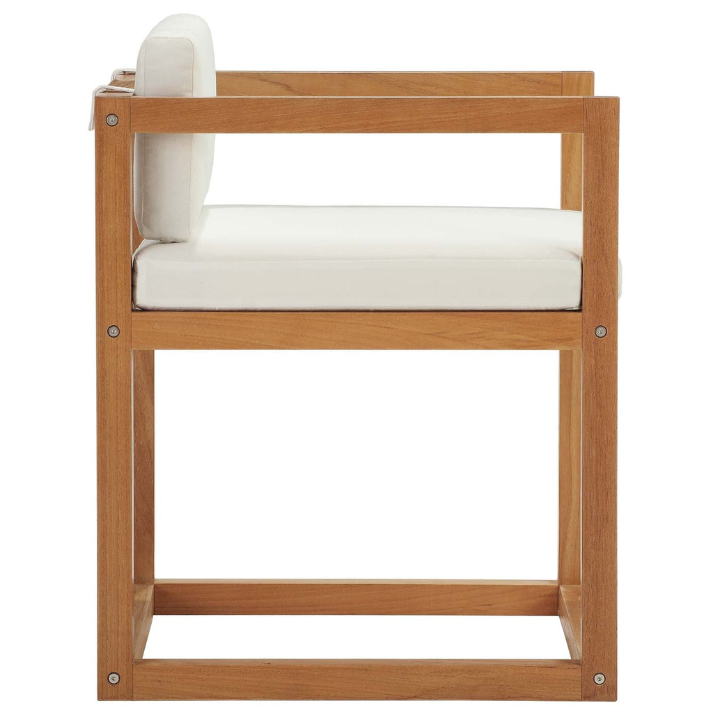 Newbury Outdoor Patio Premium Grade A Teak Wood Accent Armchair Set of 2