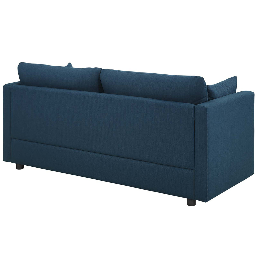 Activate Upholstered Fabric Sofa and Armchair Set in Azure