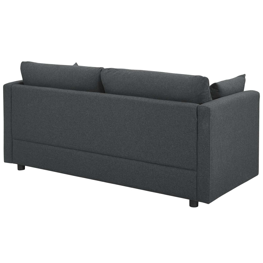 Activate 3 Piece Upholstered Fabric Set in Gray