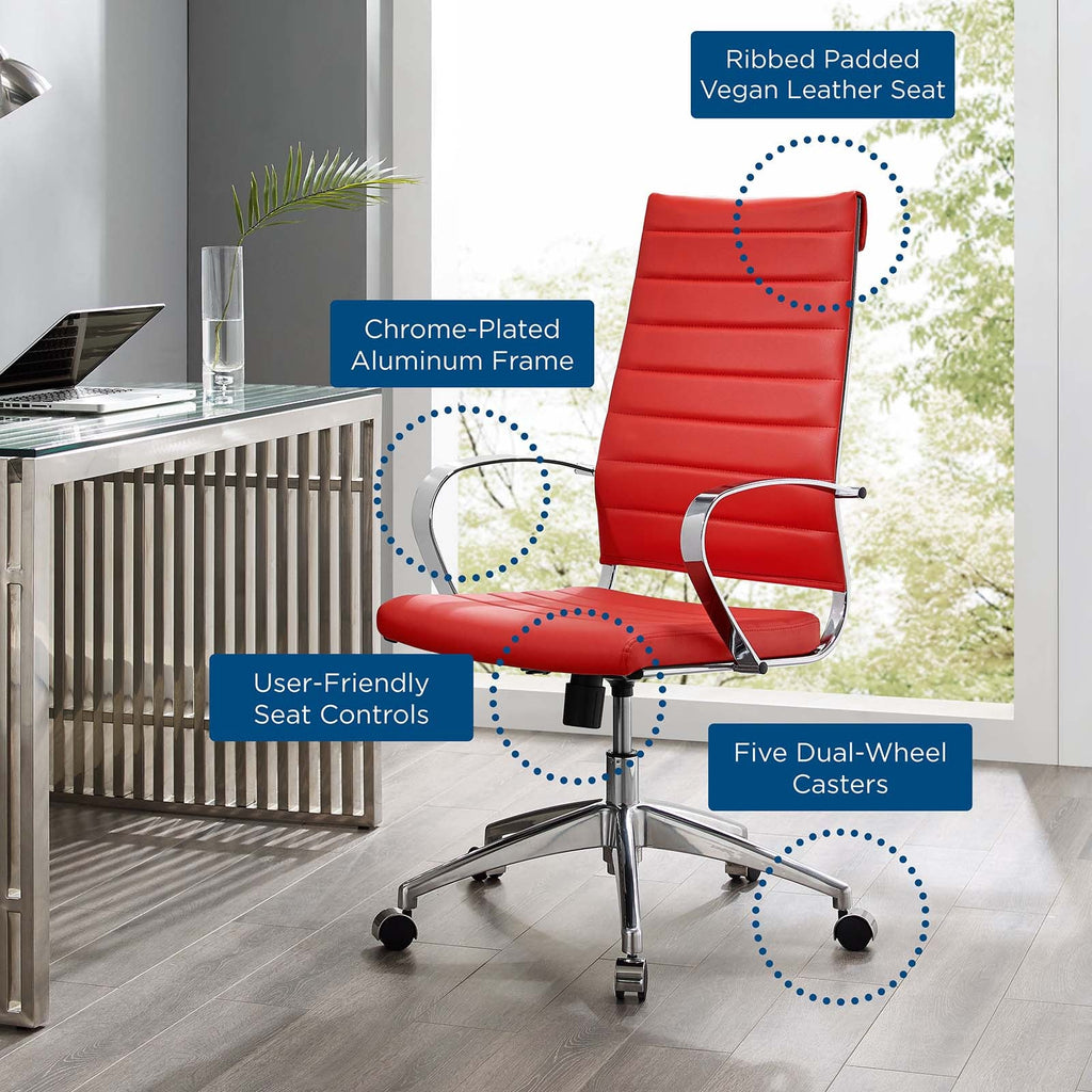 Jive Highback Office Chair in Red-1