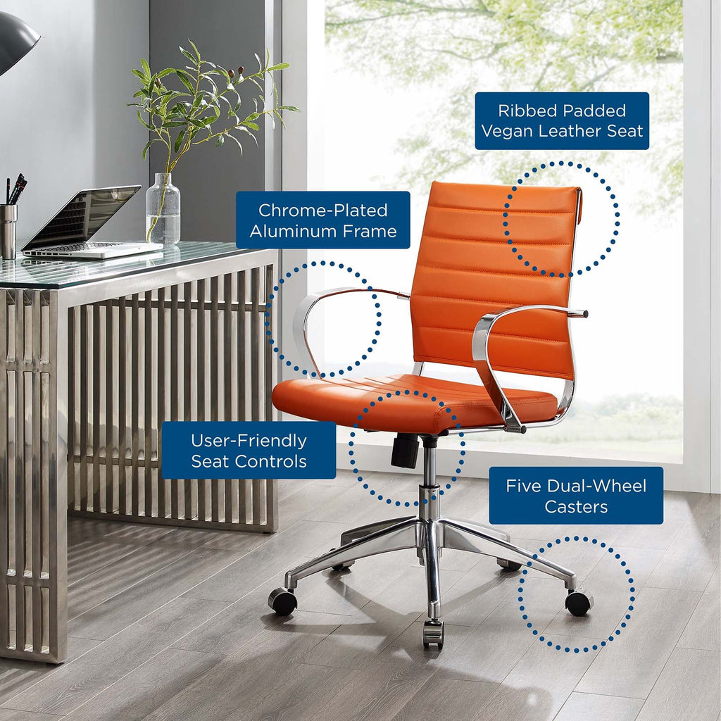 Jive Mid Back Office Chair in Orange-1