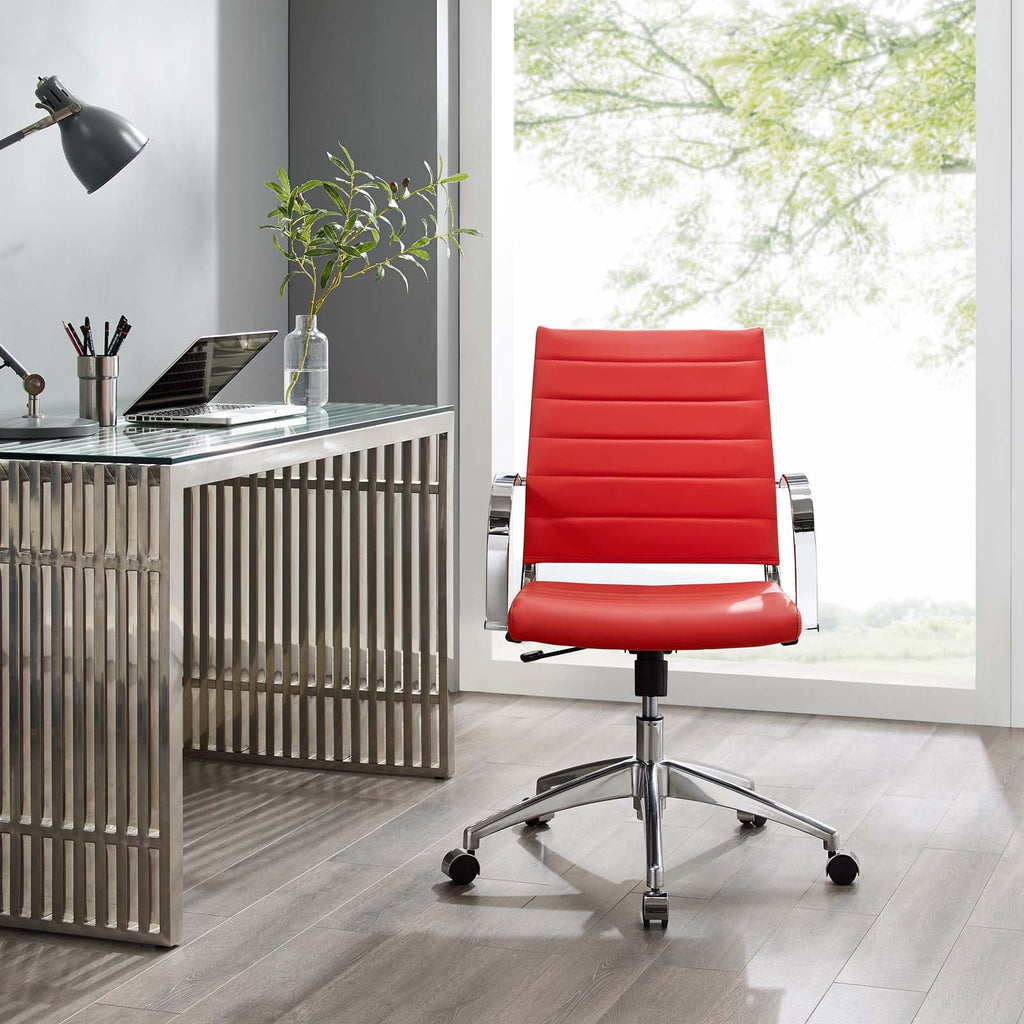 Jive Mid Back Office Chair in Red-1
