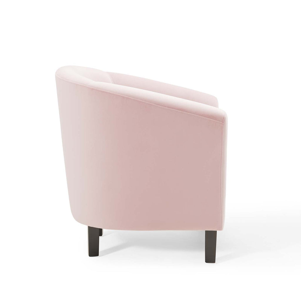 Prospect Performance Velvet Armchair in Pink-1