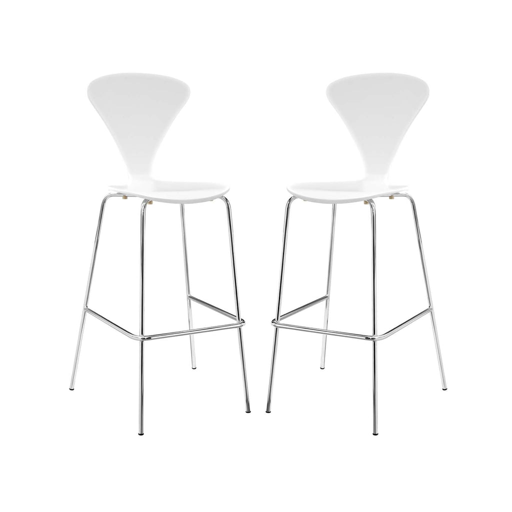 Passage Dining Bar Stool Set of 2 in White