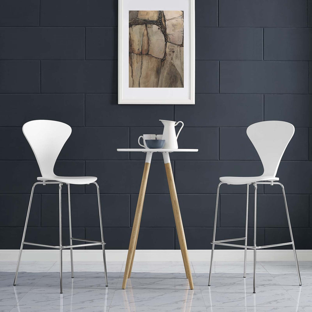 Passage Dining Bar Stool Set of 2 in White