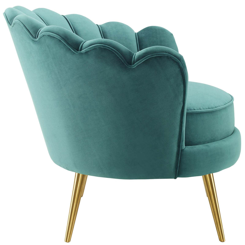 Admire Accent Armchair Performance Velvet Set of 2 in Teal