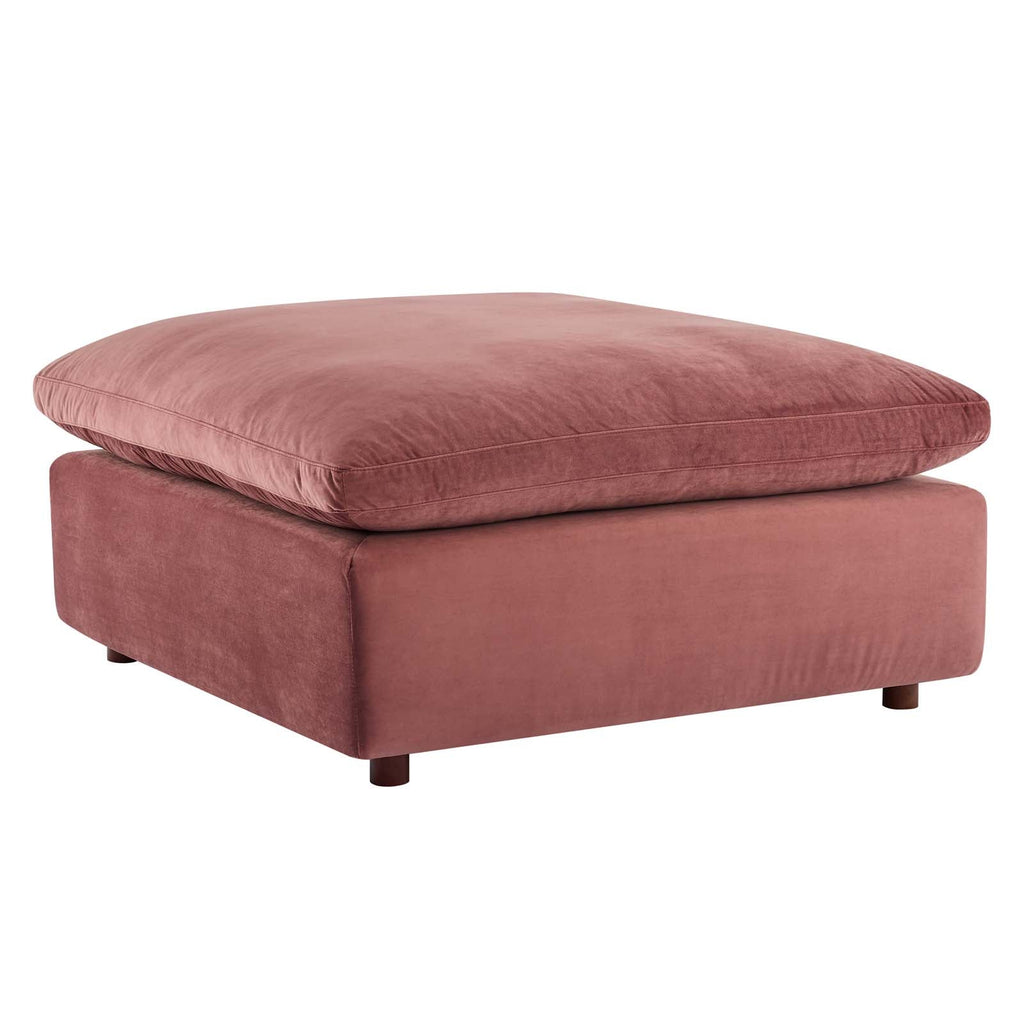 Commix Down Filled Overstuffed Performance Velvet Ottoman