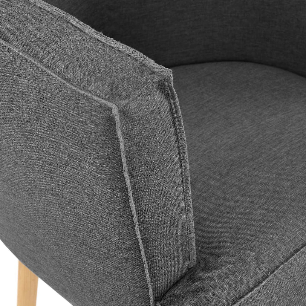 Anders Accent Chair Upholstered Fabric Set of 2 in Gray