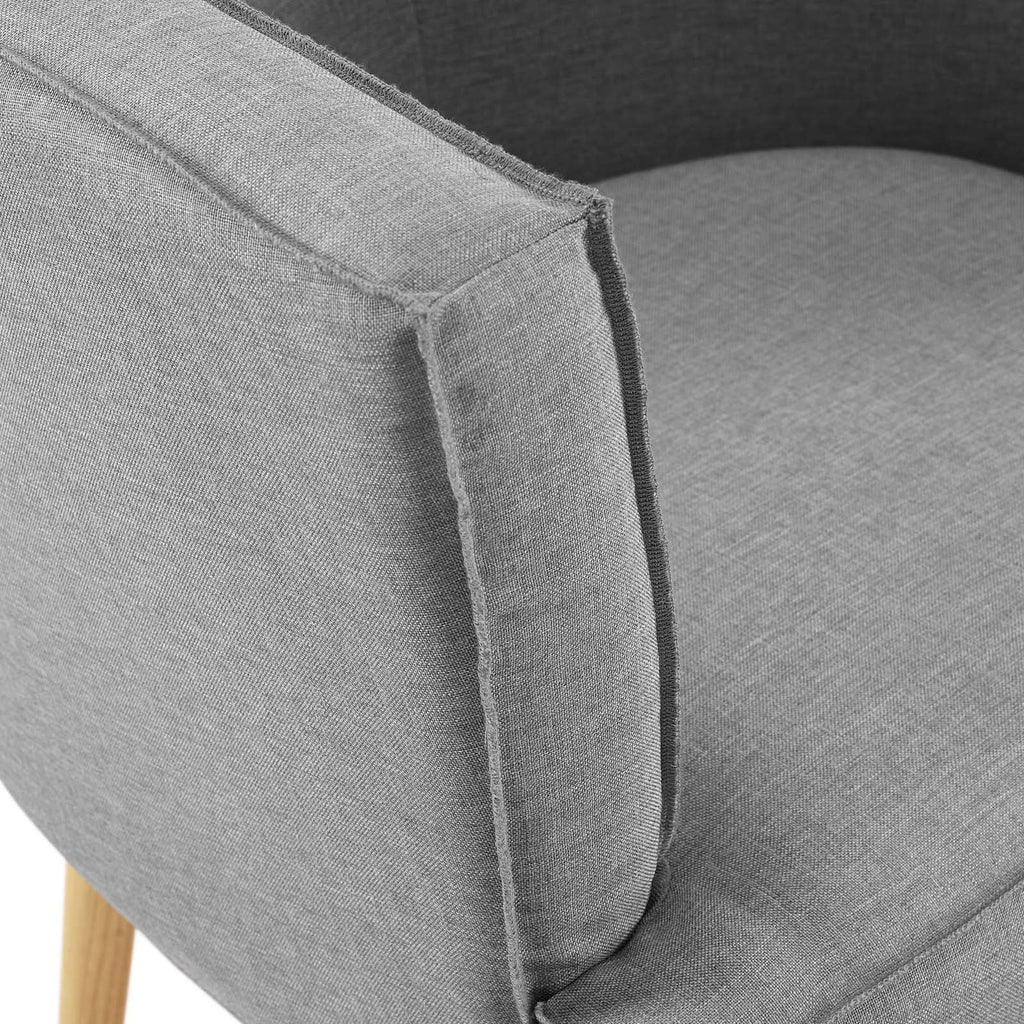 Anders Accent Chair Upholstered Fabric Set of 2 in Light Gray