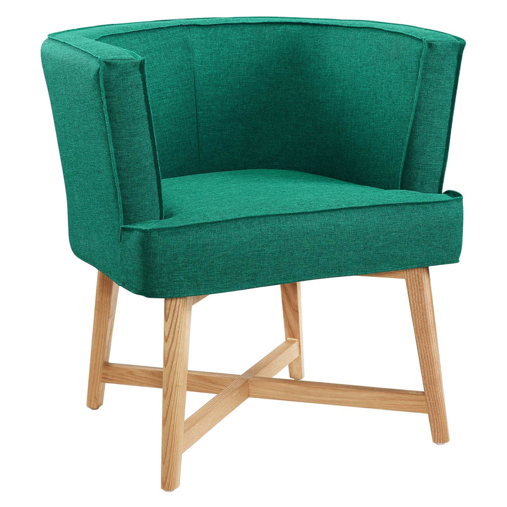 Anders Accent Chair Upholstered Fabric Set of 2 in Teal
