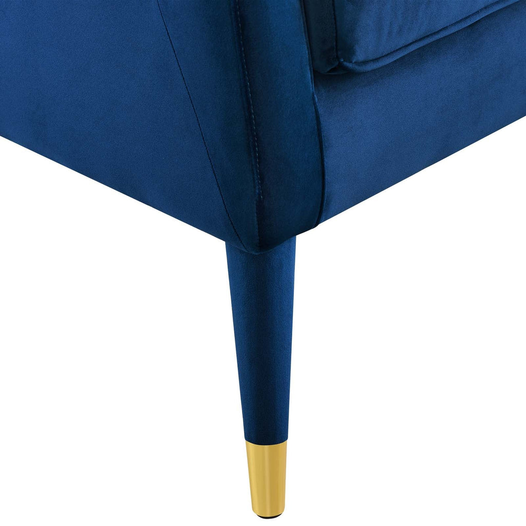 Premise Armchair Performance Velvet Set of 2 in Navy