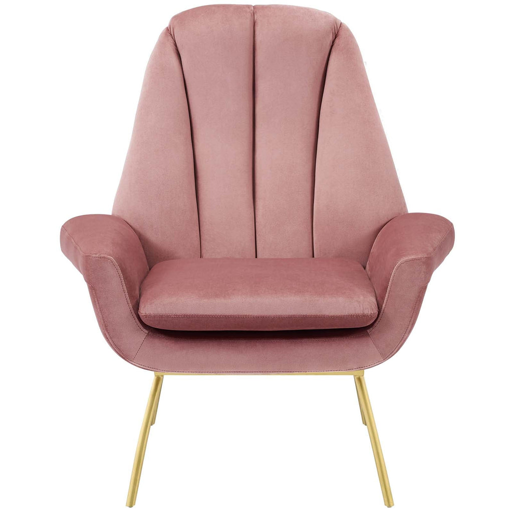 Summit Armchair Performance Velvet Set of 2 in Dusty Rose