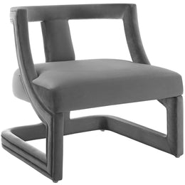 Requisite Armchair Performance Velvet Set of 2 in Gray