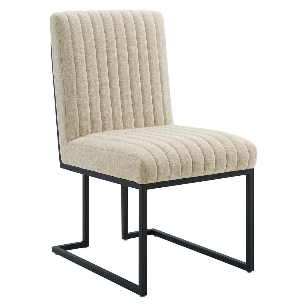 Indulge Channel Tufted Fabric Dining Chair