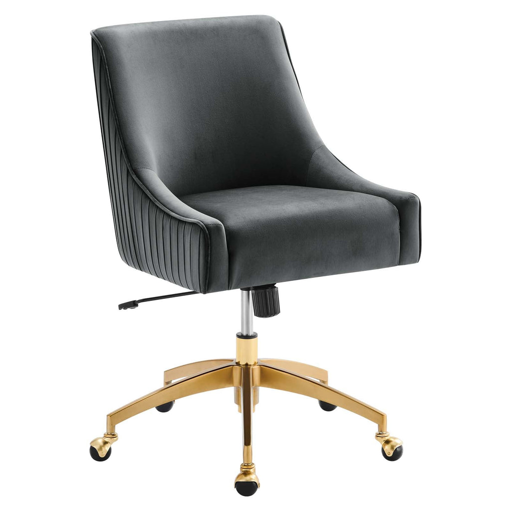 Discern Performance Velvet Office Chair - Grey