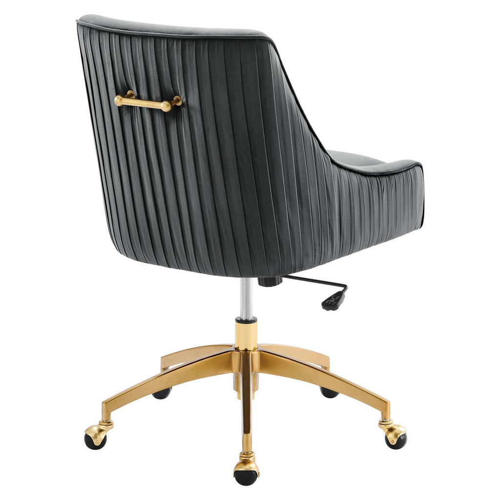 Discern Performance Velvet Office Chair - Grey