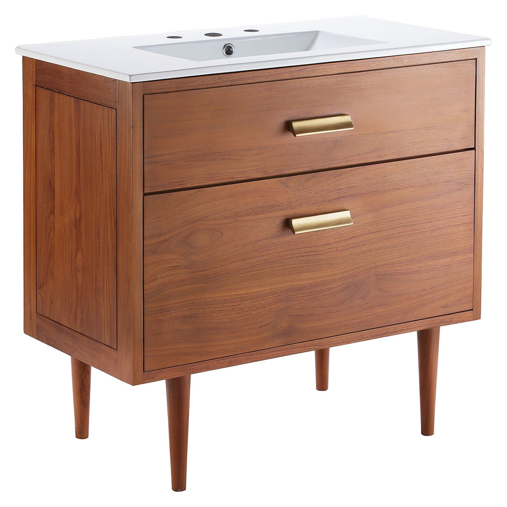 Cassia 36" Bathroom Vanity, Natural White