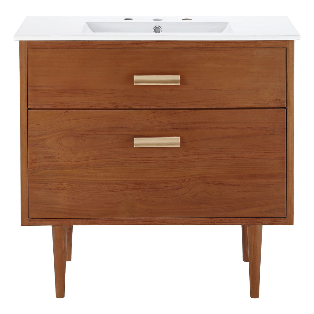 Cassia 36" Bathroom Vanity, Natural White