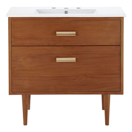 Cassia 36" Bathroom Vanity, Natural White