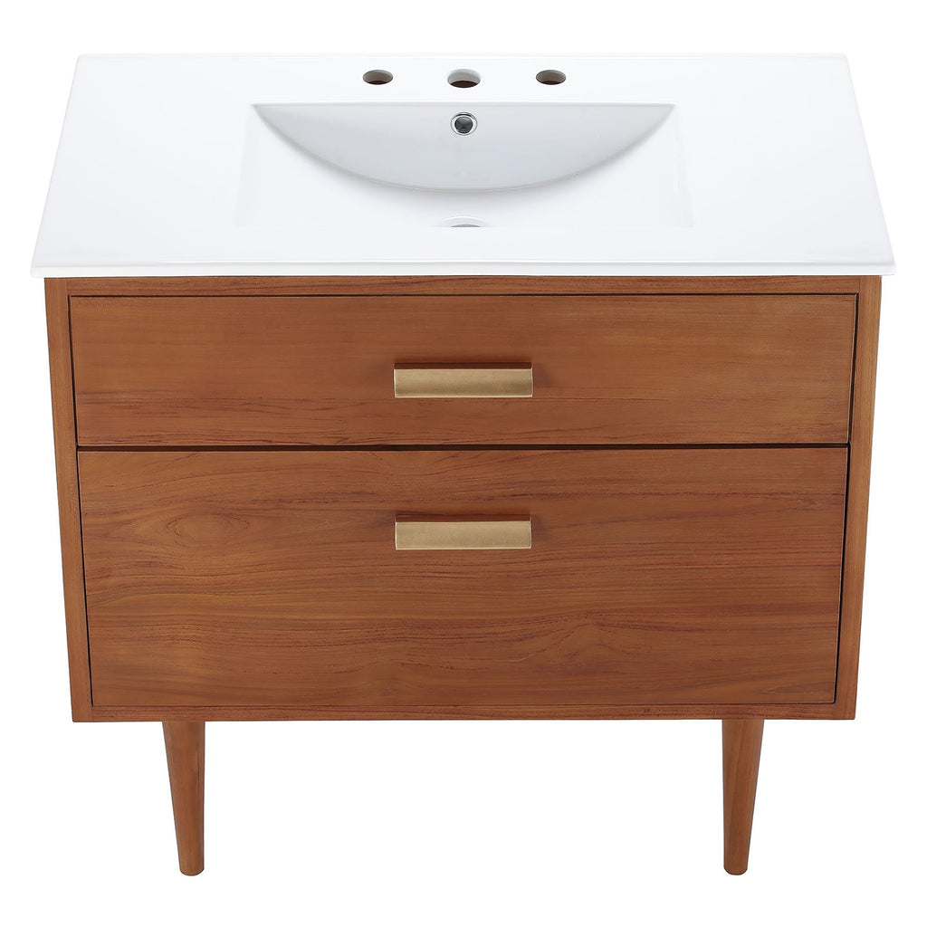 Cassia 36" Bathroom Vanity, Natural White