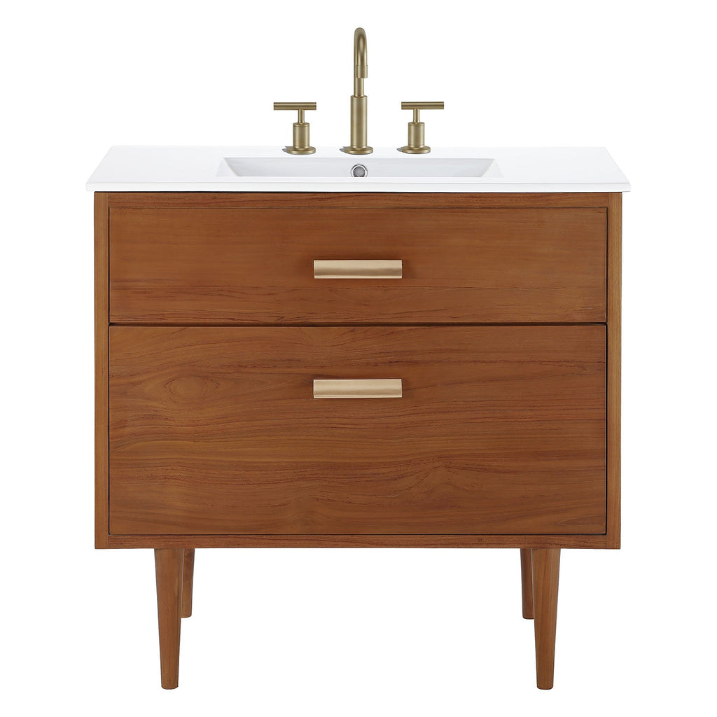 Cassia 36" Bathroom Vanity, Natural White