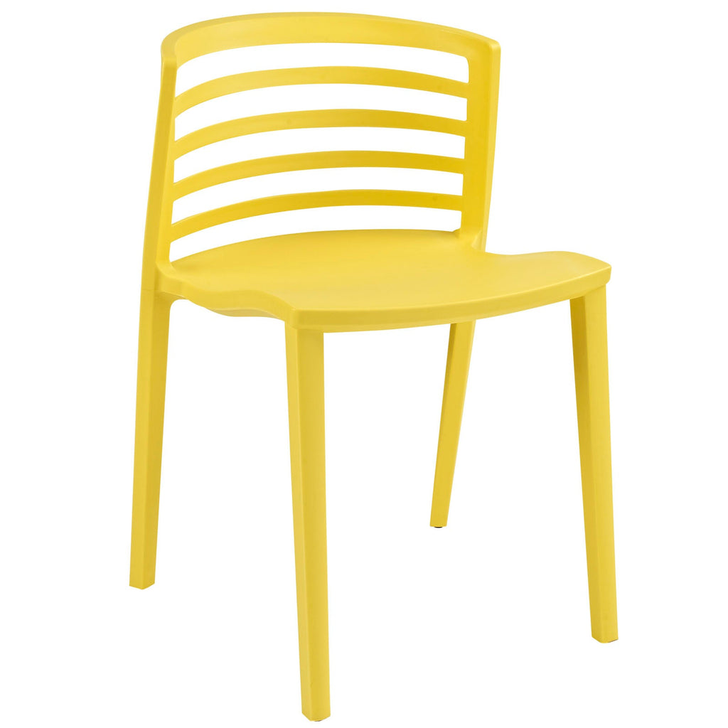 Curvy Dining Side Chair in Yellow