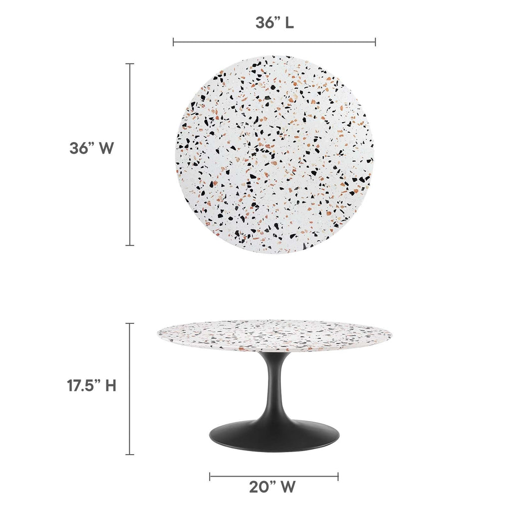 Lippa 36" Round Terrazzo Coffee Table