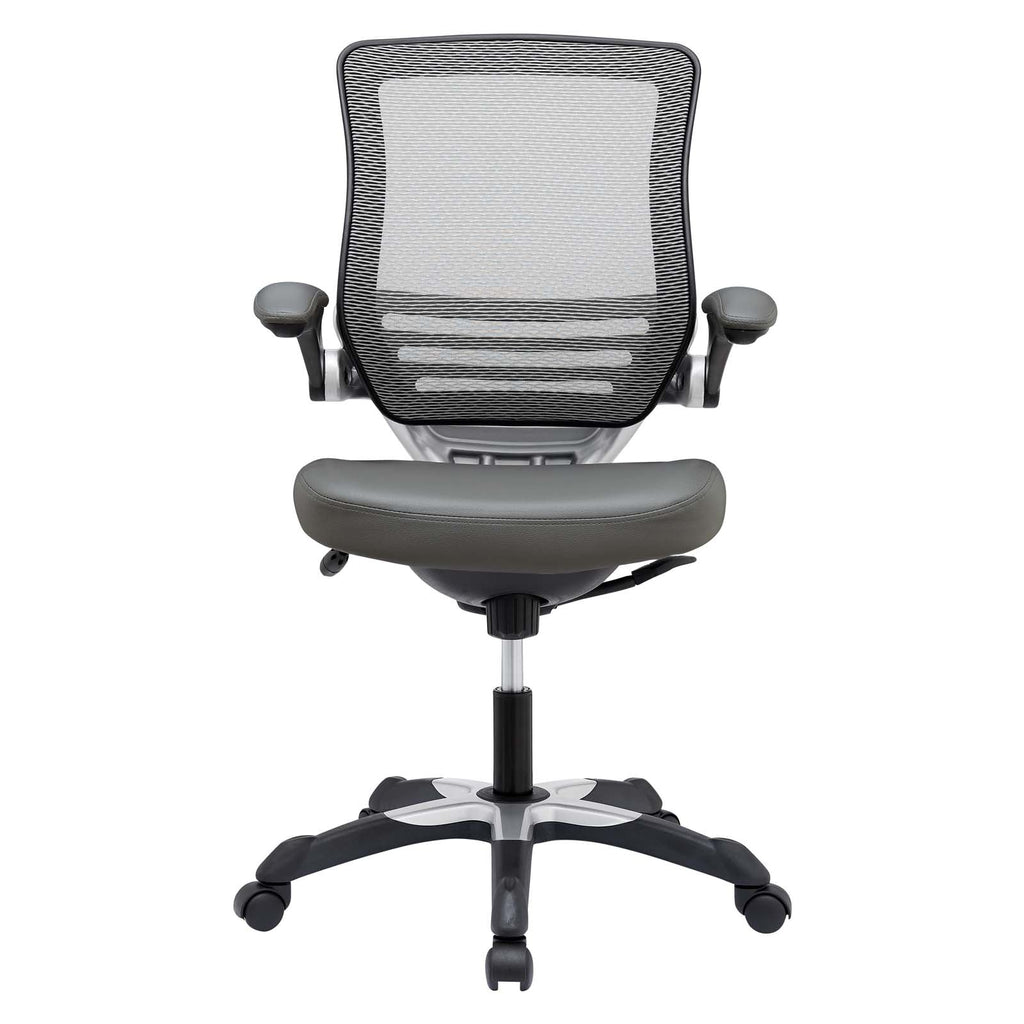 Edge Vinyl Office Chair in Gray