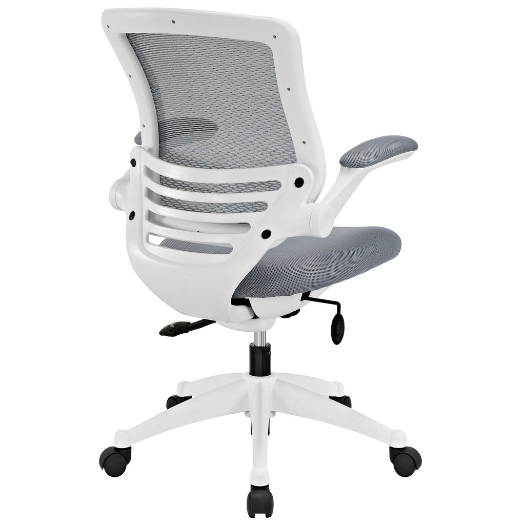 Edge White Base Office Chair in Gray