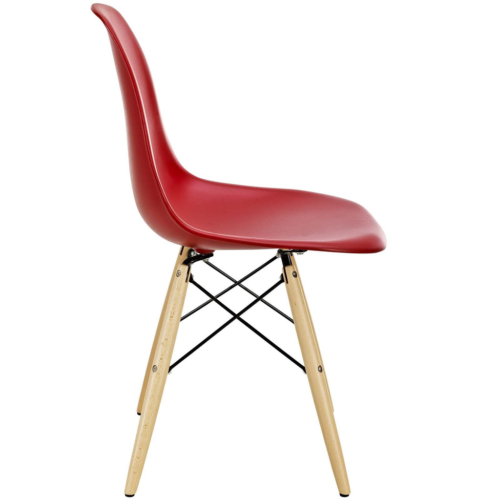 Pyramid Dining Side Chairs Set of 2 in Red