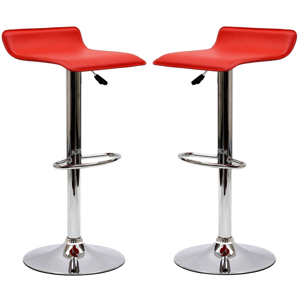 Gloria Bar Stool Set of 2 in Red