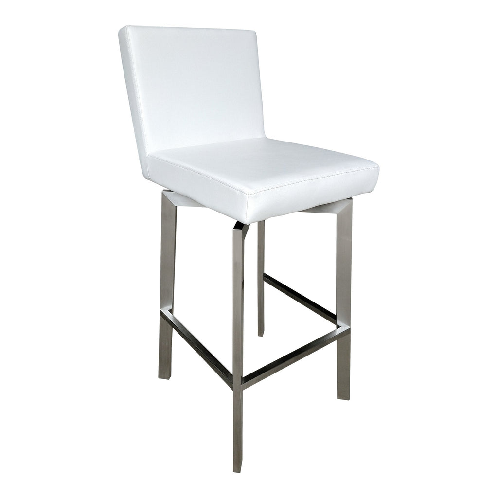 Giro Swivel Barstool, White